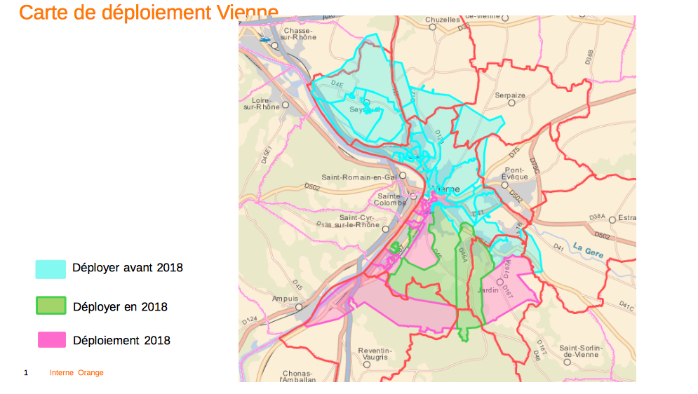 Très haut débit Internet à Vienne et Pays Viennois : la carte précise du déploiement en 2018