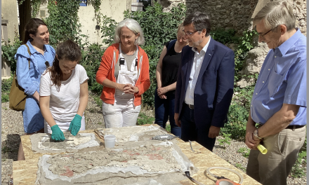 Dans le cadre des fouilles archéologiques sur le futur musée d’histoire de Vienne : d’intéressantes découvertes d’enduits peints datant des 14 ème et 17 ème siècles