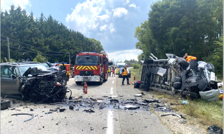 Isère-Un camping-car et une voiture se heurtent de plein fouet : huit blessés dont deux adultes en urgence absolue