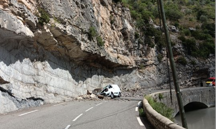 Une Nord-Iséroise de 63 ans tuée suite  à éboulement de rochers sur une route départementale de la Drôme