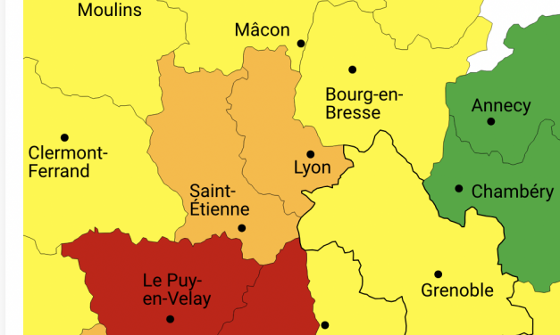 RN 7 coupée, Saint-Clair du Rhône, Luzinay, Reventin-Vaugris, etc : le Nord-Isère en vigilance jaune, touché par des inondations