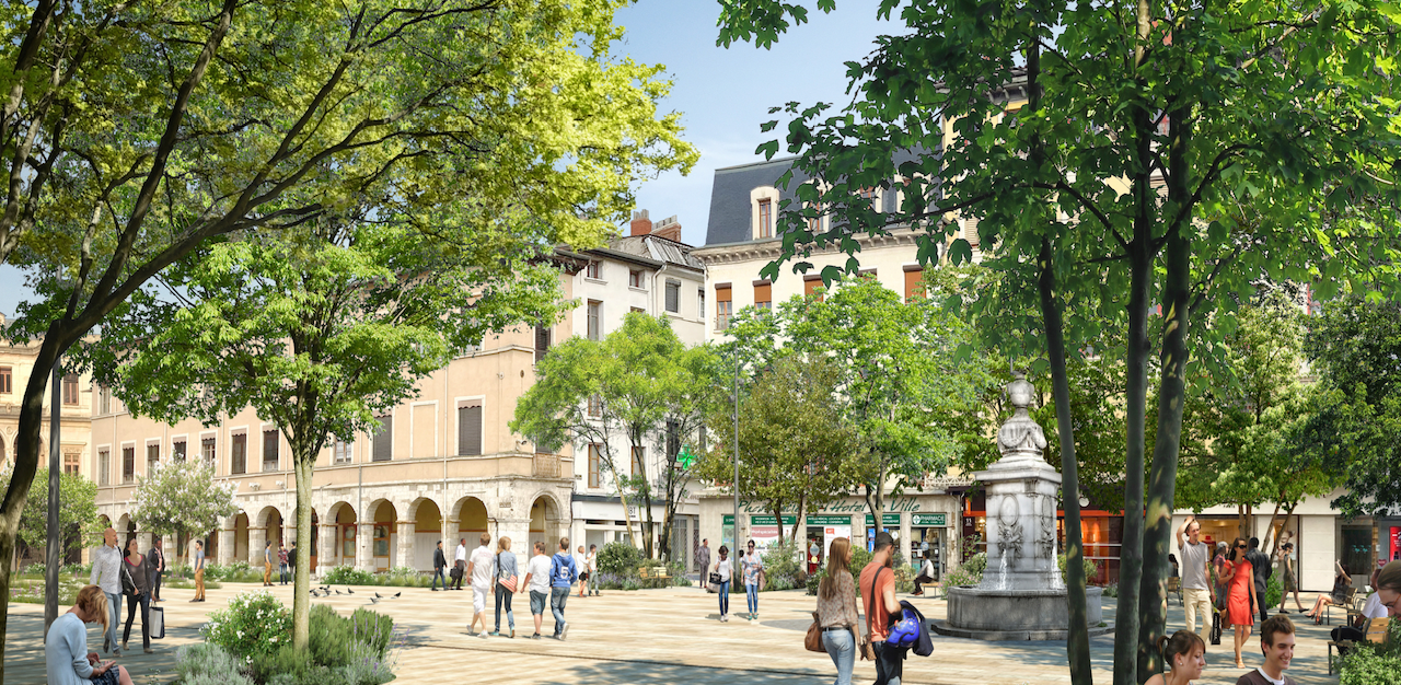 Voilà à quoi devraient ressembler après travaux les places François-Mitterrand et de l’hôtel-de-ville à Vienne