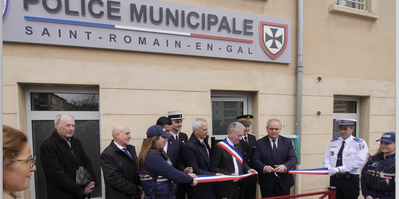 Inauguration du poste de police municipale de Saint-Romain-en-Gal sur fond de retour de la police de proximité dans les petites villes